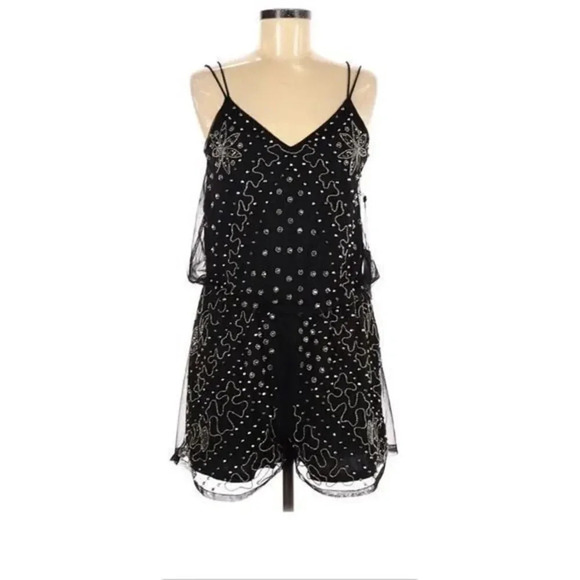 Dex Black Embellished Romper/Jumpsuit - Picture 2 of 12